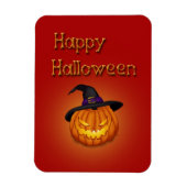 Happy Halloween Pumpkin mit Hut Magnet (Vertikal)