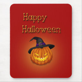 Happy Halloween Pumpkin mit Hut Mousepad