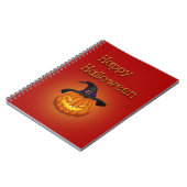 Happy Halloween Pumpkin mit Hut Notizblock (Linke Seite)
