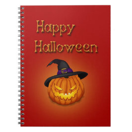 Happy Halloween Pumpkin mit Hut Notizblock
