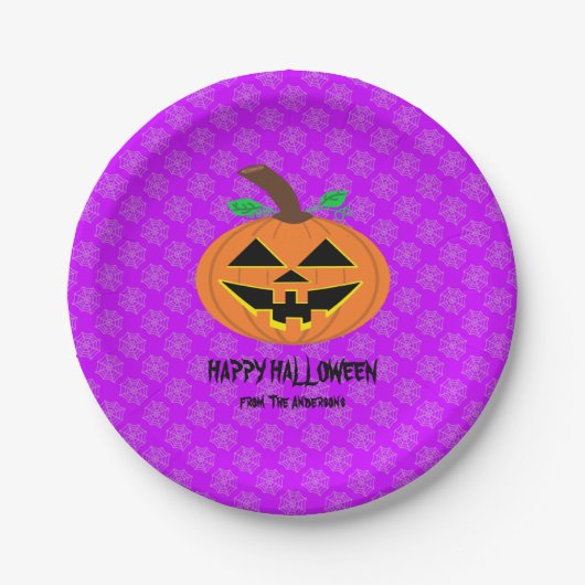 Happy Halloween Pumpkin Paper Teller (Vorderseite)