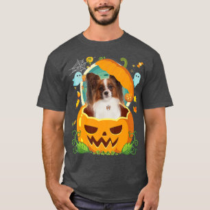 Happy Halloween Pumpkin Papillon Dog Hexe Niedlich T-Shirt