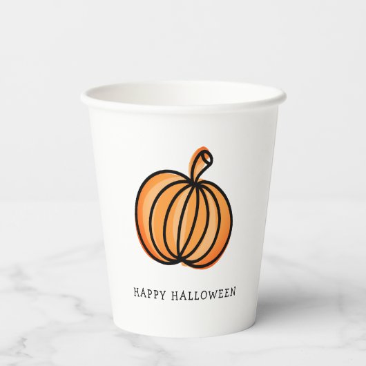 Happy Halloween Pumpkin Pappbecher (Rückseite)