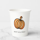 Happy Halloween Pumpkin Pappbecher (Vorderseite)