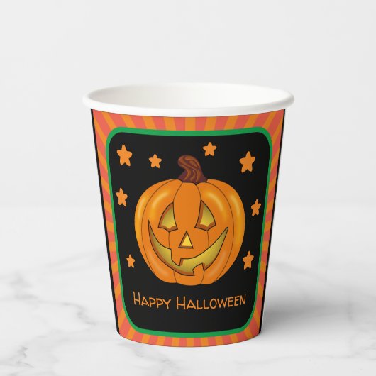 Happy Halloween Pumpkin Pappbecher (Rückseite)