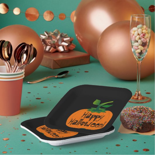 Happy Halloween Pumpkin Pappteller (Multi)