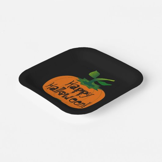 Happy Halloween Pumpkin Pappteller (Gewinkelt)