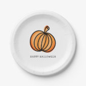 Happy Halloween Pumpkin Pappteller (Vorderseite)