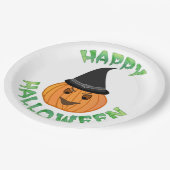 "HAPPY HALLOWEEN" PUMPKIN PAPPTELLER (Schrägansicht)