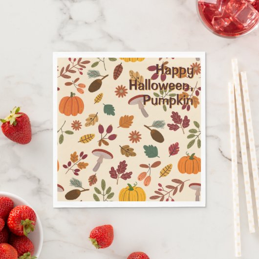 Happy Halloween, Pumpkin - Party Serviette (Beispiel)