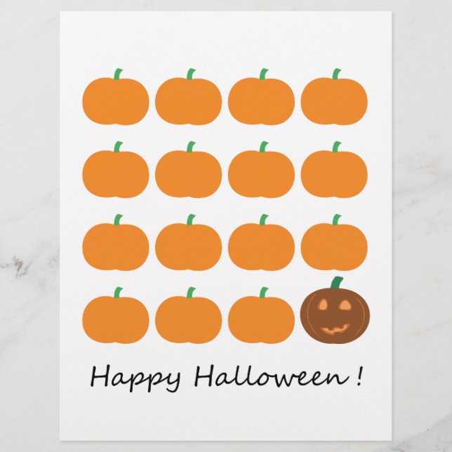 Happy Halloween Pumpkin Patch Scrapbook Paper (Vorderseite)