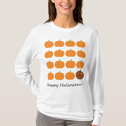 Happy Halloween Pumpkin Patch T-Shirt (Vorderseite)