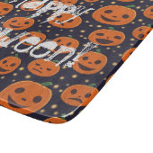 Happy Halloween Pumpkin Pattern Jack-o-Lantern Schneidebrett (Ecke)