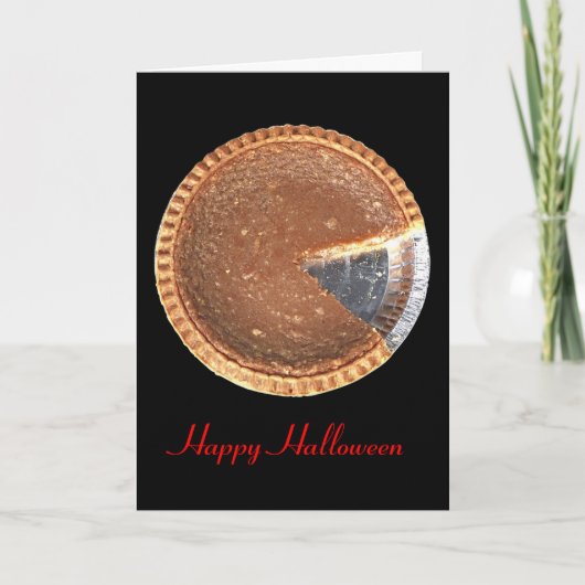 Happy Halloween Pumpkin Pie Romantic Card Karte (Vorderseite)