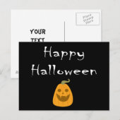 Happy Halloween Pumpkin Postcard Postkarte (Vorne/Hinten)