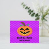 Happy Halloween Pumpkin Postcard Postkarte (Stehend Vorderseite)