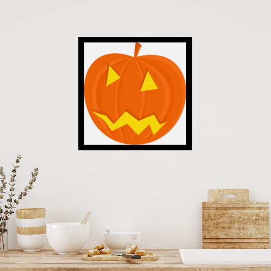 "HAPPY HALLOWEEN" PUMPKIN POSTER (Küche)