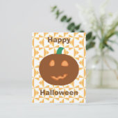 Happy Halloween Pumpkin Postkarte (Stehend Vorderseite)