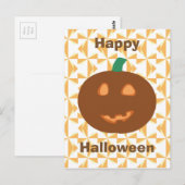 Happy Halloween Pumpkin Postkarte (Vorne/Hinten)