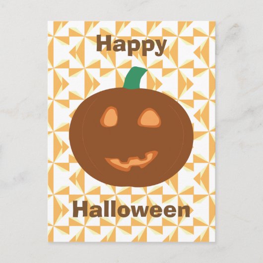 Happy Halloween Pumpkin Postkarte (Vorderseite)