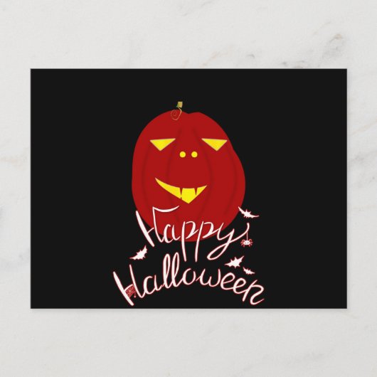 Happy Halloween Pumpkin Postkarte (Vorderseite)
