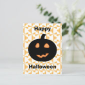 Happy Halloween Pumpkin Postkarte (Stehend Vorderseite)