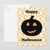 Happy Halloween Pumpkin Postkarte (Vorne/Hinten)