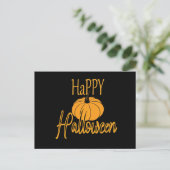 Happy Halloween Pumpkin Postkarte (Stehend Vorderseite)
