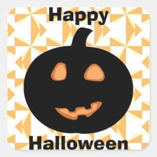 Happy Halloween Pumpkin Quadratischer Aufkleber