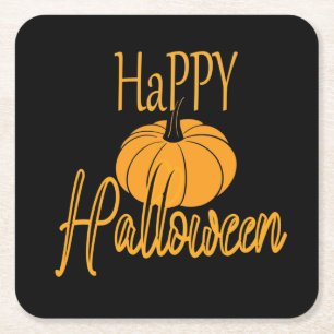 Happy Halloween Pumpkin Rechteckiger Pappuntersetzer