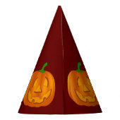 Happy Halloween Pumpkin Red Paper Partyhütchen (Rückseite)