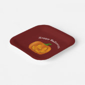 Happy Halloween Pumpkin Red Pappteller (Gewinkelt)