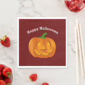 Happy Halloween Pumpkin Red Serviette (Beispiel)