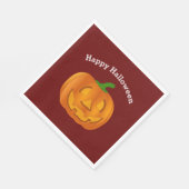 Happy Halloween Pumpkin Red Serviette (Ecke)