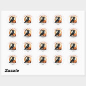 Happy Halloween Pumpkin Round Stickers (Blatt)