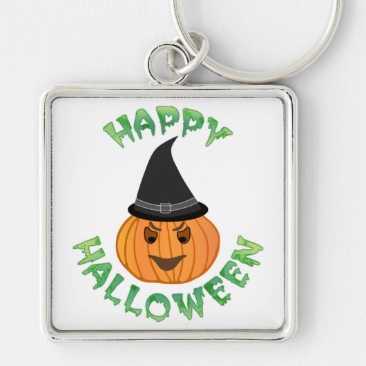 "HAPPY HALLOWEEN" PUMPKIN SCHLÜSSELANHÄNGER (Vorne)