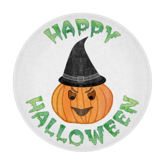 "HAPPY HALLOWEEN" PUMPKIN SCHNEIDEBRETT (Vorderseite)