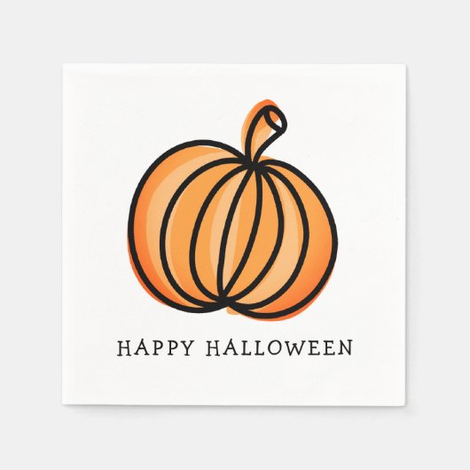 Happy Halloween Pumpkin Serviette (Vorderseite)