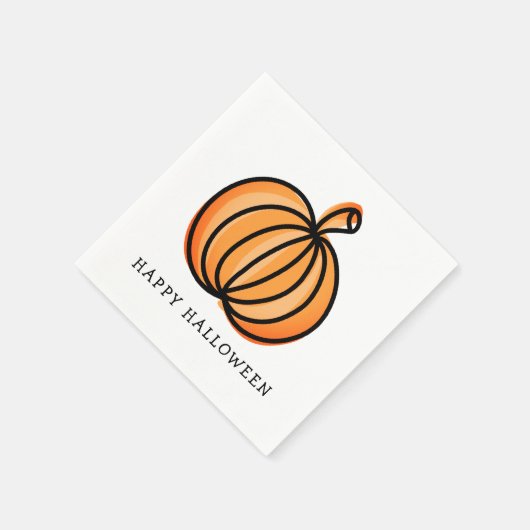 Happy Halloween Pumpkin Serviette (Ecke)