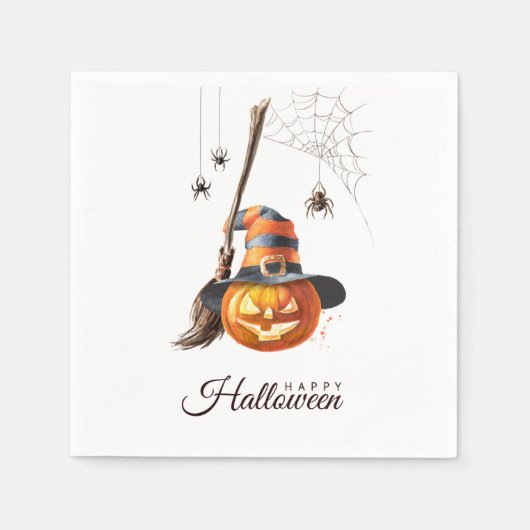 Happy Halloween Pumpkin Serviette (Vorderseite)