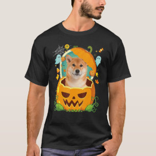 Happy Halloween Pumpkin Shiba Inu Hund Hexe Niedli T-Shirt