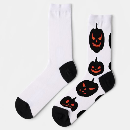 Happy Halloween Pumpkin Socken (Linkes Detail)