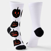 Happy Halloween Pumpkin Socken (Gewinkelt)