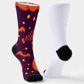 Happy Halloween Pumpkin Socken (Gewinkelt)