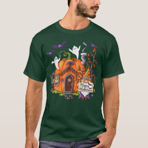 Happy Halloween Pumpkin Spuk House Niedlich Gnome T-Shirt