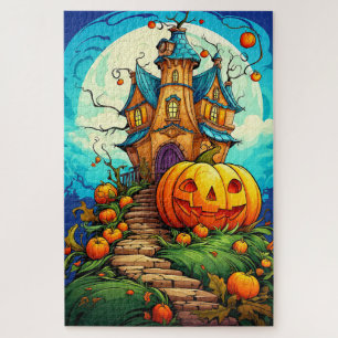 Happy Halloween   Pumpkin & Spuk House Puzzle