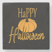 Happy Halloween Pumpkin Steinuntersetzer (Vorderseite)