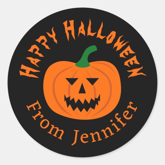 Happy Halloween Pumpkin Stickers (Vorderseite)