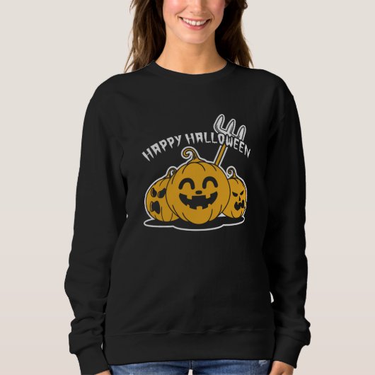 Happy Halloween Pumpkin Sweatshirt (Vorderseite)