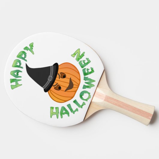"HAPPY HALLOWEEN" PUMPKIN TISCHTENNIS SCHLÄGER (Seitenansicht)